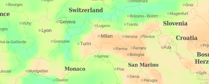 Visual representing golden weather months